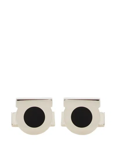 Ferragamo Gancini Cufflinks In Metallic