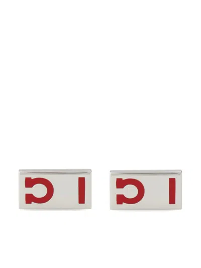 Ferragamo Gancini Cufflinks In Silver