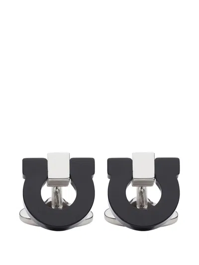 Ferragamo Gancini Curved Push-button In Black