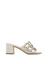Ferragamo Gancini Cut-out Block-heel Sandals