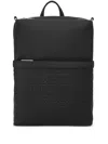 Ferragamo Gancini-debossed Leather Backpack In Black