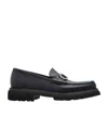 Ferragamo Gancini Decorated Moccasin Shoes In Black