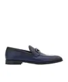 Ferragamo Gancini Decorated Mokasin Shoes In Blue