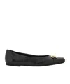 Ferragamo Gancini Decorative Ballet Shoes In Black