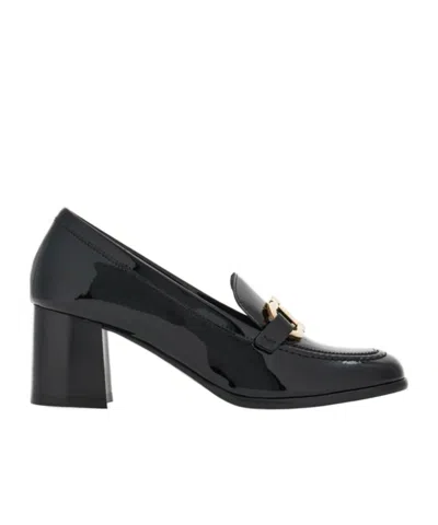 FERRAGAMO GANCINI DECORATIVE HIGH-HEELED LOAFERS
