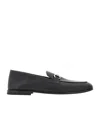 Ferragamo Gancini Decorative Loafers In Black