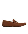 Ferragamo Gancini-plaque Loafers In Brown