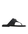 Ferragamo Gancini Decorative Slippers In Black