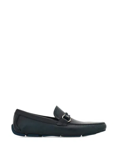Ferragamo Gancini Detail Hardware Loafers In Blue