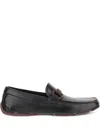 Ferragamo Gancini-detail Leather Loafers In Black