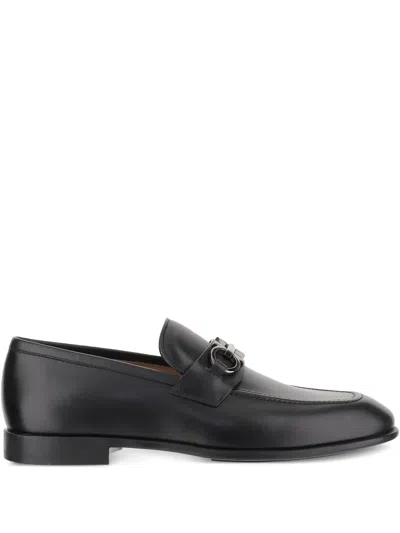 Ferragamo Black Gancini Casual Business Shoes