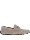 Ferragamo Double Gancini Slip-on Loafers In Gray