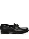 Ferragamo Gancini-detail Loafers In Black