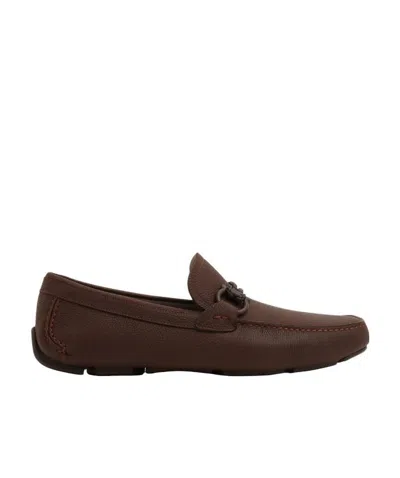 Ferragamo Gancini-detail Loafers In Black
