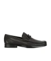 Ferragamo Gancini-detialed Leather Loafers In Black