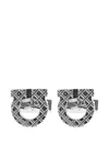 Ferragamo Gancini Diamond-patterned Cufflinks In Multi