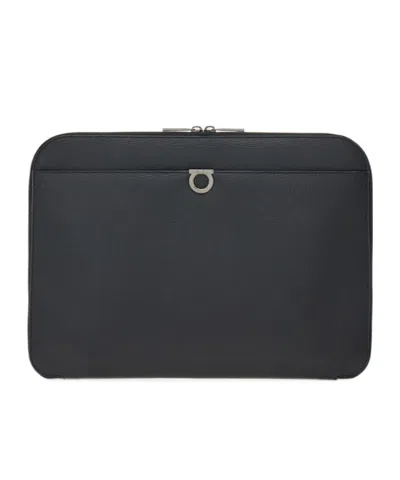 Ferragamo Gancini Document Holder In Black