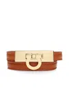 Ferragamo Gancini Double-twist Leather Bracelet
