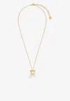 Ferragamo Gold-colored Necklace With Gancini Charm In Gold