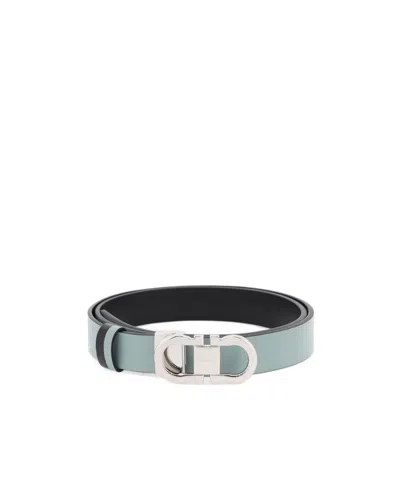 Ferragamo Gancini Buckle-fastening Belt In Black
