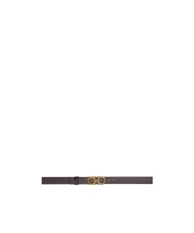 Ferragamo Gancini Double-sided Belt In Green