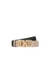 Ferragamo Gancini Double-sided Belt In Nude
