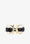 Ferragamo Gancini Double-strand Bracelet In Black