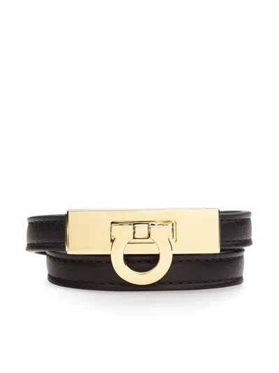 FERRAGAMO GANCINI DOUBLE TWIST BRACELET