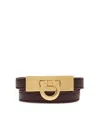 Ferragamo Gancini Double Twist Bracelet - Mis 15 In Brown