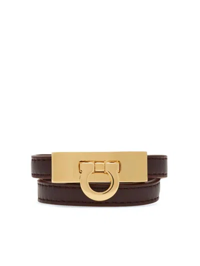 FERRAGAMO GANCINI DOUBLE TWIST BRACELET