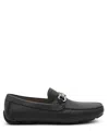 Ferragamo Gancini Driver Loafers In Black