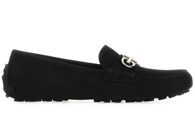 Pre-owned Ferragamo Gancini Driving Loafer (women's) Sneakers In Black