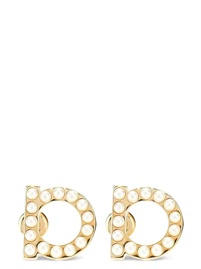 Ferragamo Gancini Earrings In Gold