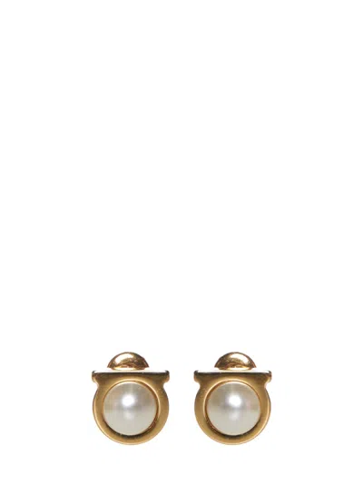 Ferragamo Gancini Earrings In Orange