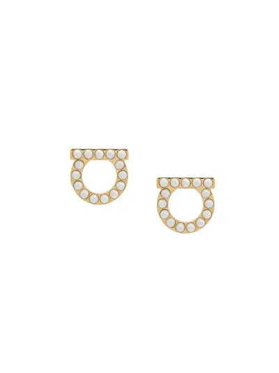 Ferragamo Gancini Earrings In Transparent
