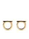 Ferragamo Gold-colored Gancini Earrings In Gold