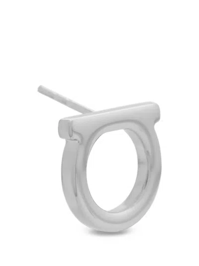 Ferragamo Gancini Earrings In Silver