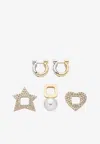 Ferragamo Gancini Earrings With Charms In Metallic