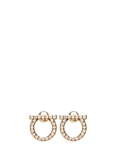 Ferragamo Gancini Earrings With Pearl By  In Multi
