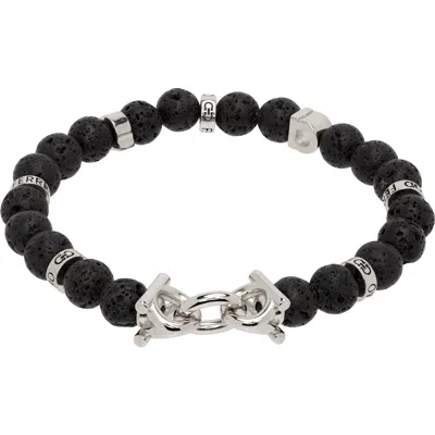 Ferragamo Gancini Elasticized Bracelet In Black