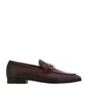 Ferragamo Gancini Embellished Loafers In Black