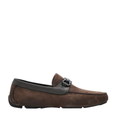 Ferragamo Gancini Embellished Loafers In Black