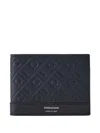 Ferragamo Md Embossed Classic Wallet Wallets Blue In Black