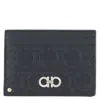 Ferragamo Gancini Embossed Credit Card Holder In Multi