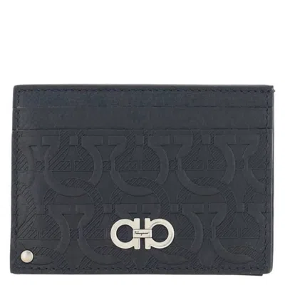 Ferragamo Gancini Embossed Credit Card Holder In Multi