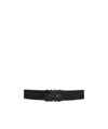 Ferragamo Black Reversible Belt With Gancini Buckle On The Front And All-over Gancini Motif In Black