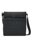 Ferragamo Gancini Pattern Leather Crossbody Bag In Black