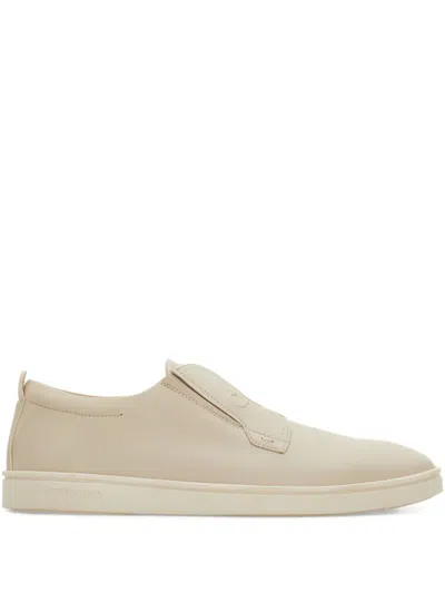 Ferragamo Gancini-embossed Loafers In Neutral