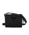 Ferragamo Gancini Embossed Shoulder Bag In Black