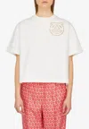 Ferragamo Gancini Embroidery T-shirt In White